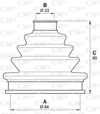 OPEN PARTS Комплект пылника, приводной вал SJK7122.00